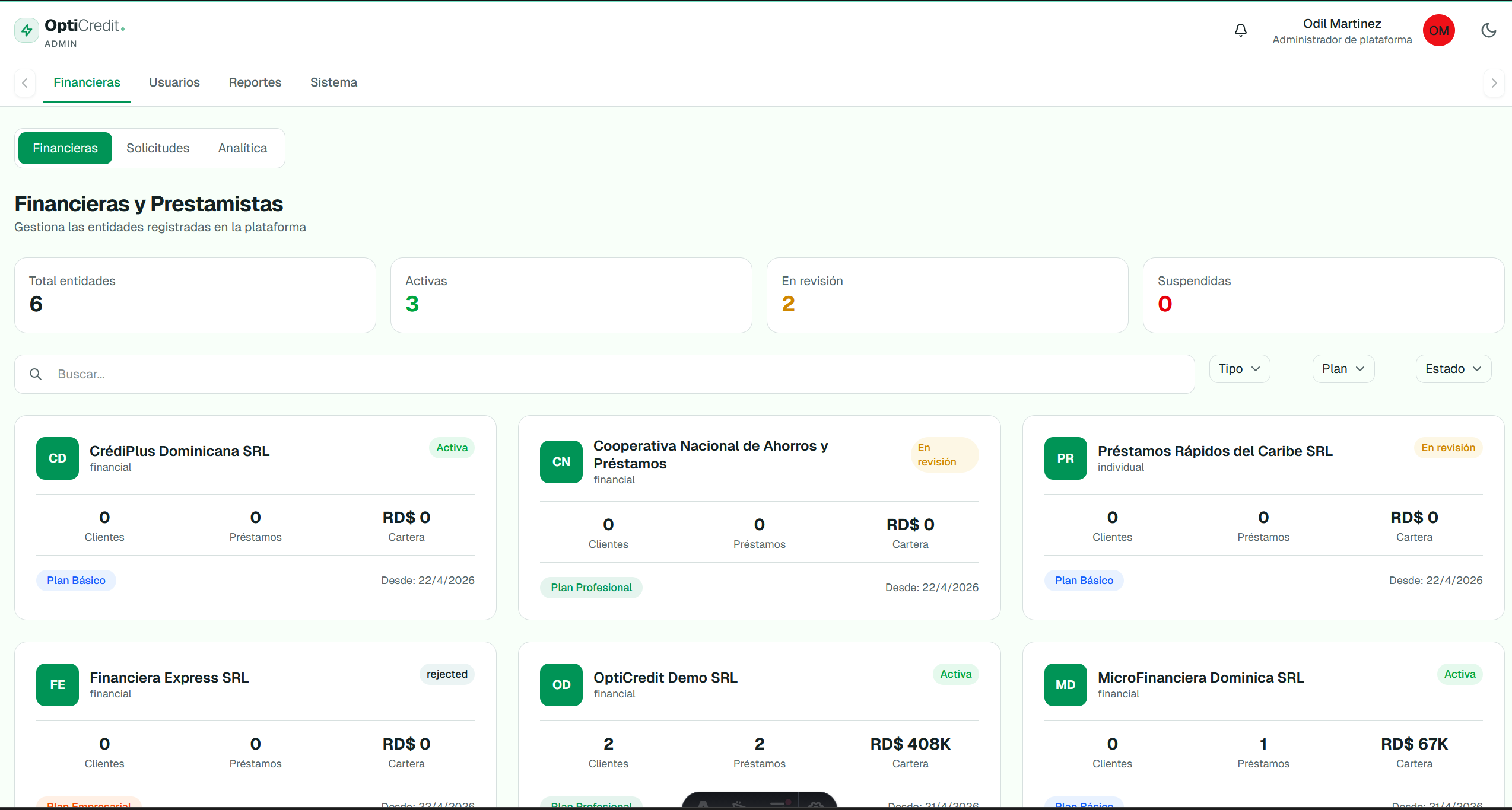 Configuración de productos de préstamo